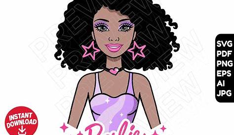 Afro Barbie SVG