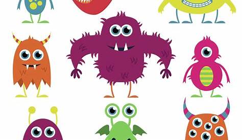 Cartoon Monsters Set Vector Art & Graphics | freevector.com