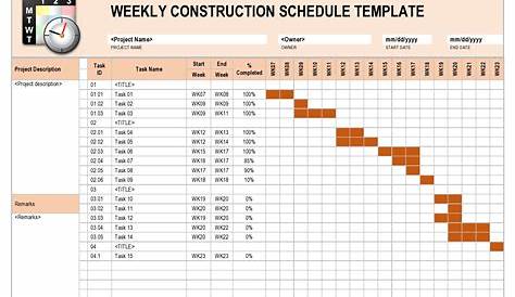 Free Construction Schedule Template Pdf