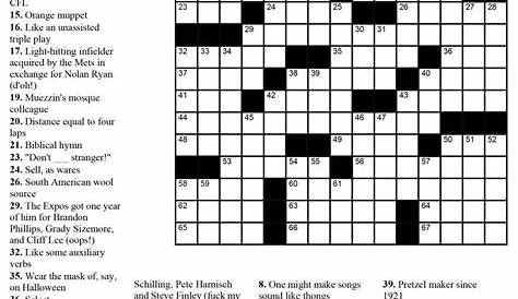 printable sunday crossword That are Insane | Stone Website