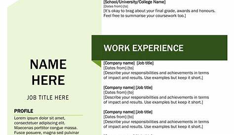 CV templates, impress employers