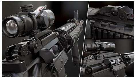 3D model Weapon Mods Vol 1 - FPS Gun Attachments for Unreal Engine VR