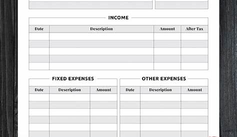 Free Monthly Budget Template Pdf