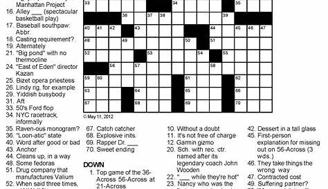 Usa Today Printable Crossword Puzzles 2015 | Printable Crossword Puzzles