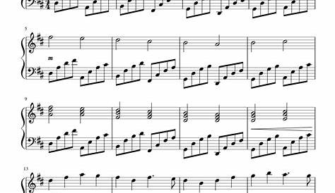 Beginner Canon In D Piano Sheet Music Free Printable Canon in D by