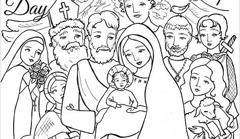 50+ Free Printable All Saints Day Coloring Pages 2023