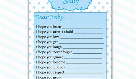 Printable Baby Shower Advice Cards / Baby Shower Words of Wisdom Advice