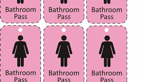 Free Printable Bathroom Passes Pdf