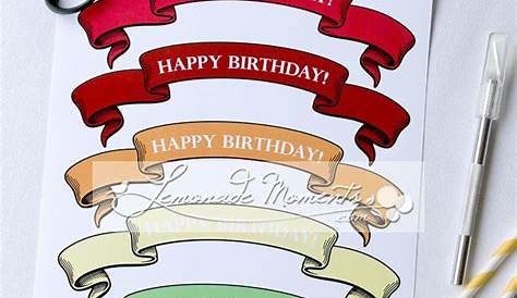 Happy Birthday Banner Cake topper Printable | BirthdayBuzz