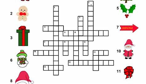 Festive Holiday Crossword Puzzle for Youngsters