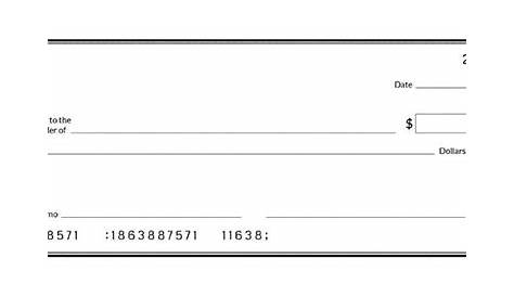 Blank Check Template | Template Business