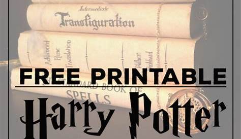 Harry Potter Printable Book Covers Web Harry Potter Book Covers (free