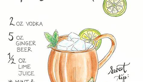 Free Printable Moscow Mule Recipe Card Printable Templates