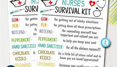 Free Printable Nursing Survival Kit Template
