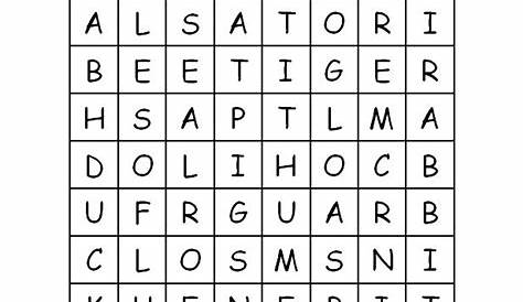 Free Printable Search And Find Puzzles / Easy Word Search For Kids