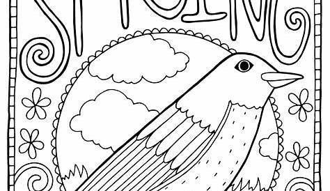 Spring Coloring Sheets Free Printable / Spring Coloring Pages