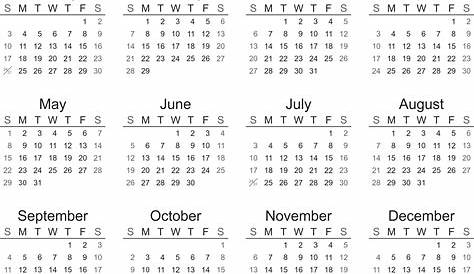 Weekly Calendars 2016 for PDF - 12 free printable templates