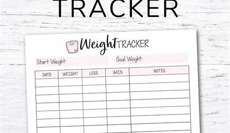 Free Printable Weight Loss Tracker Pdf