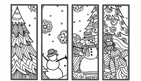 Free Printable Winter Bookmarks To Color