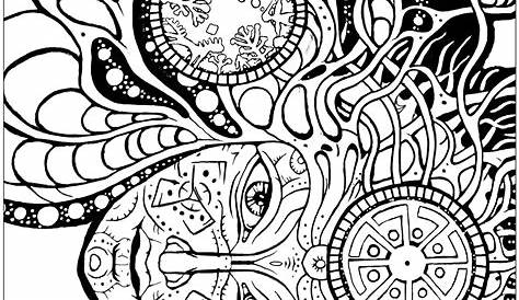 Pin by Ceciley Marlar on Trippy/Psychedelic Coloring Pages | Coloring