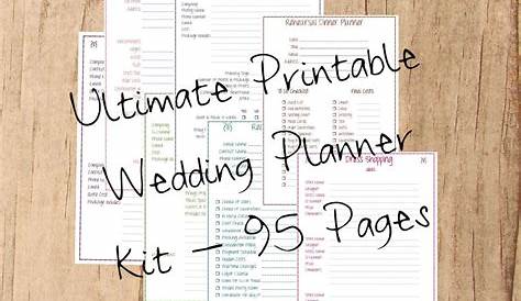 Free Wedding Planner Printables Pdf