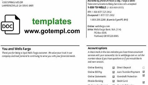 Wells Fargo Bank Statement Template - FREE DOWNLOAD | Statement