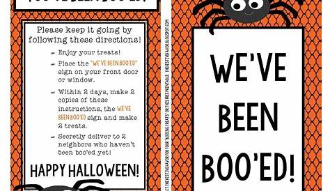 Free You've Been Booed Printable Pdf