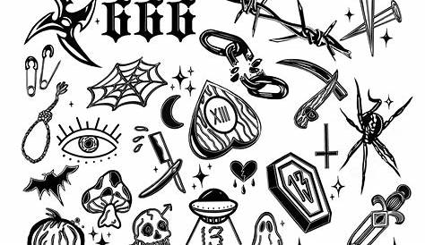 Friday the 13th Tattoo Flash Sheet Etsy