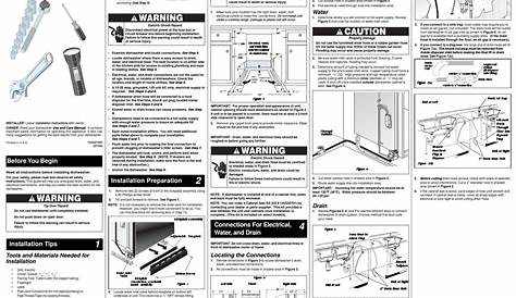Frigidaire Fdsh450Laf Installation Manual