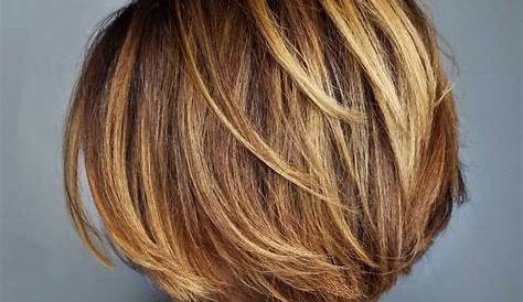 genial Gestufter Long-bob Mit Seitenscheitel | Kurzhaarfrisuren, Bob