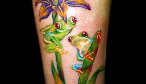 Flower and Frog tattoo by Levgen Tattoo | Post 13946 | Frog tattoos