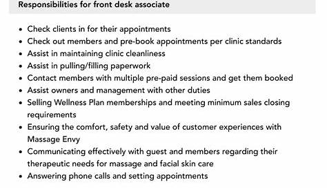 Front Desk Skills And Abilities Cv Sample 25 Tips +objective &