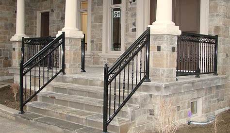 Front Porch Steel Railing Design Home Elements And Style For Terrace Back