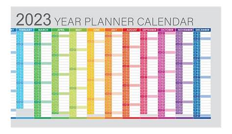 Year 2023 Calendar Vector Design Template, Simple and Clean Design