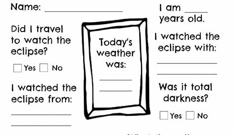 Fun Worksheet Activities For The Solar Eclipse 2017 A Hand Holding A Piece Of Paper That Says It Looks