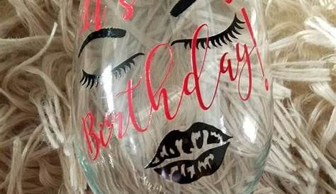 Happy Birthday wine glasses | Happy birthday wine glasses, Happy
