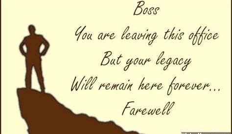 Goodbye Quotes For Boss Leaving. QuotesGram
