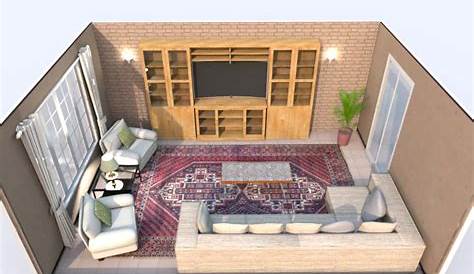 good flow | Rectangle living room, Rectangular living rooms, Furniture
