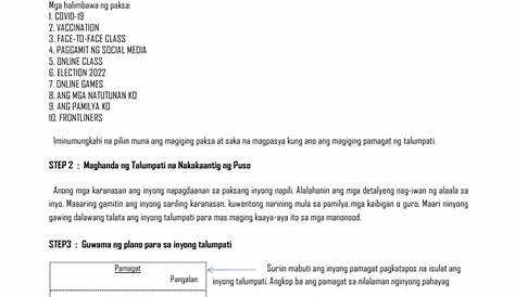 Mga Hakbang Sa Pagsusulat Ng Talumpati - Mobile Legends