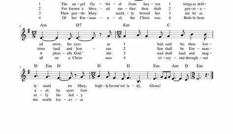 Gabriel's Message Lyrics & Sheet Music a New Arrangement for Piano