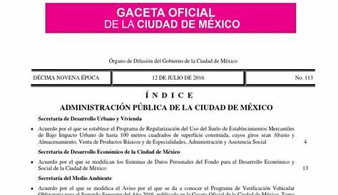 Gaceta Oficial de la CDMX | Ciudad de México | Privacidad de la información