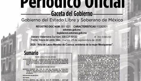 Gaceta Oficial del Estado de Mexico | México