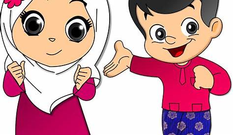 Gambar Animasi Anak Muslim - Saras Gambar