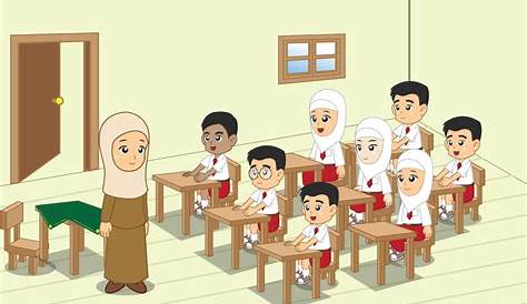 Gambar Dalam Kelas Kartun : Akhlak Murid Pada Guru Dan Teman Kelas