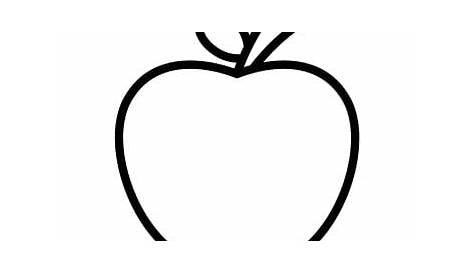 an apple is shown in black and white