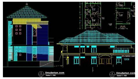 Gambar Denah Rumah 2 Lantai Autocad - 22+ Koleksi Gambar