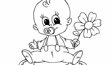 Mewarnai Gambar Bayi Merangkak - Aneka Mewarnai Gambar | Baby coloring