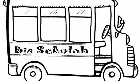 Mewarnai Gambar: Mewarnai Gambar Bus 5