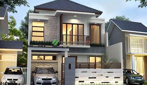 Gambar Desain Rumah Minimalis 2 Lantai di 2019 | Desain exterior rumah