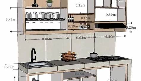 Gambar Kerja Detail Desain Minibar dan Kitchen Set Minimalis | Ide